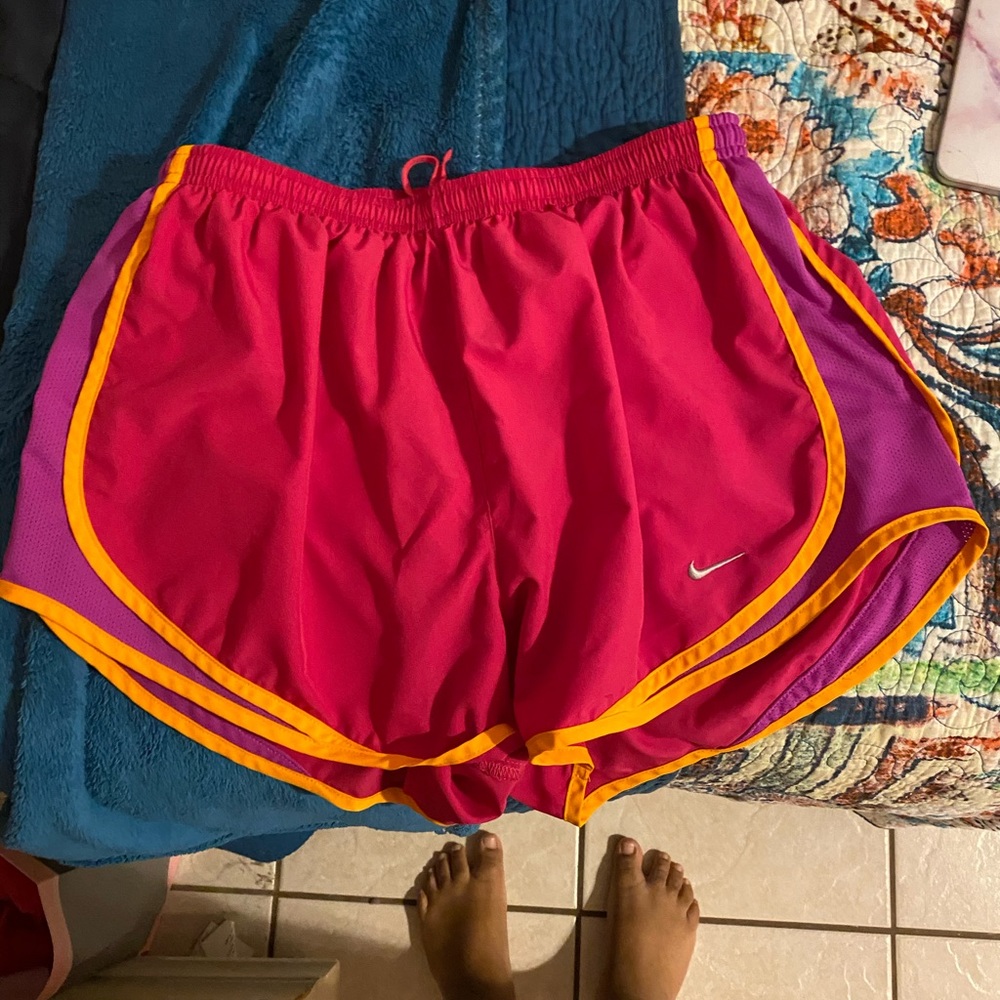 Dri-fit pink, purple and yellow nike shorts
